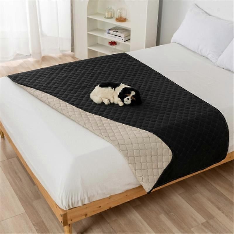 Evago Imperméable Pour Chien Couverture Pour Animaux De Compagnie Couverture Avec Dossier Antidérapant Pour Meubles Lit Canapé Canapé-Noir-210x305cm