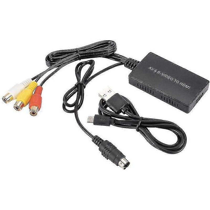 Convertisseur AV S-Vidéo vers HDMI Convertisseur RCA vers HDMI Adaptateur audio vidéo Connecteur