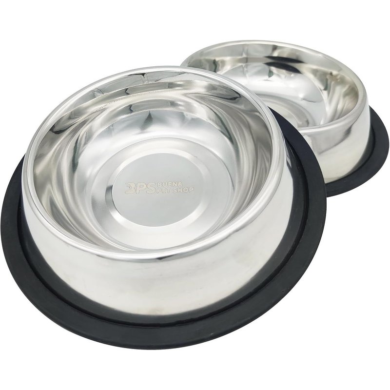 Stainless Steel Drinking Bowl For Dogs Cats Pets Diameter With 3 Sizes To Choose From 15.5 / 18 / 19 Cm Bps-5501 Bps-5502 Bps-5503 18 Cm