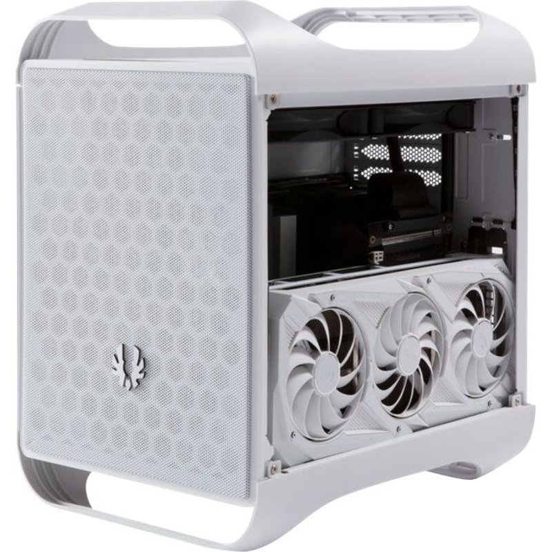 BitFenix Prodigy M 2022 - Tour - micro ATX - panneau latĂ©ral fenĂȘtrĂ© - pas d'alimentation (ATX) - blanc - USB/Audio