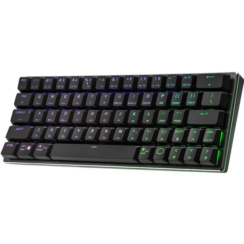 Cooler Master SK622 - Clavier - rétroéclairé - sans fil - USB, Bluetooth 4.0 - Français - commutateur : TTC Low Profile Red - gris sidéral