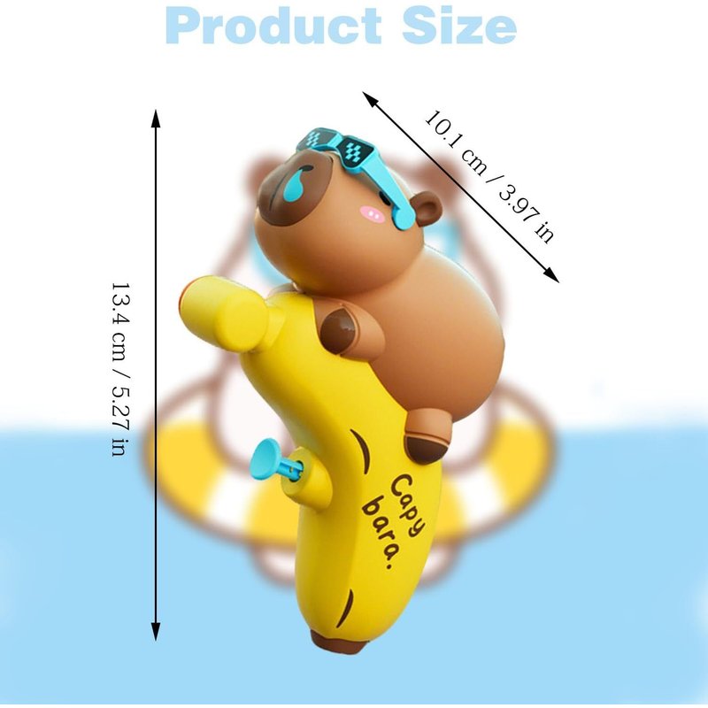 2 Pièces Jouet Capybara Pistolet À Eau, Capybara Water Fight Toy, Pistolet À Eau Pour Enfants, Pistolets À Eau, Cartoon Animal Sprinkler Water Play Toys, Toys En Extérieur Pour Les