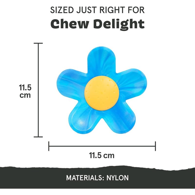 Jouet Pour Chien En Forme D'écorce En Nylon Bleu Et Jaune Taille L