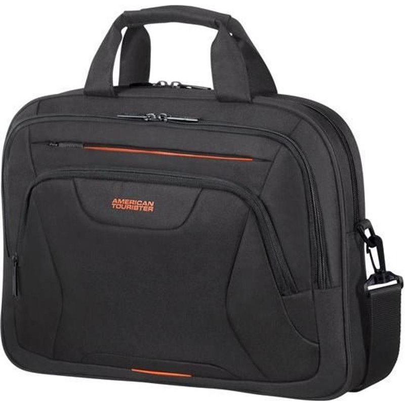 American Tourister AT WORK - Sacoche pour ordinateur portable - 15.6" - noir/orange