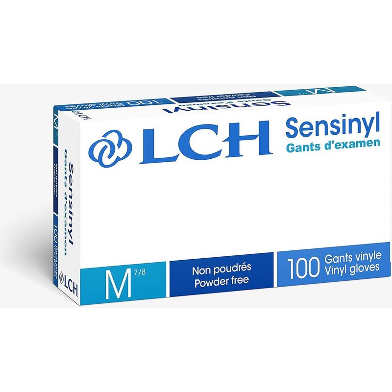 Gants Ambidextres Sensinyl Free-Sans latex et non poudrés-Très Bonne Tolérance-Faciles à Enfiler-Sensibilité Tactile-Très Résistants-Taille M