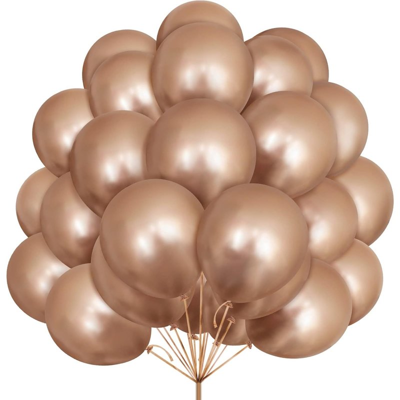 Ballons DorĂ© Champagne, Paquet De 30 Ballons Champagne DorĂ© MĂ©talliques En Latex 12 Pouces 30,5 Cm Ballon Avec Ruban Pour Femmes FĂȘte D'anniversaire De Filles Mariage Remise Des DiplĂŽmes DĂ©corations