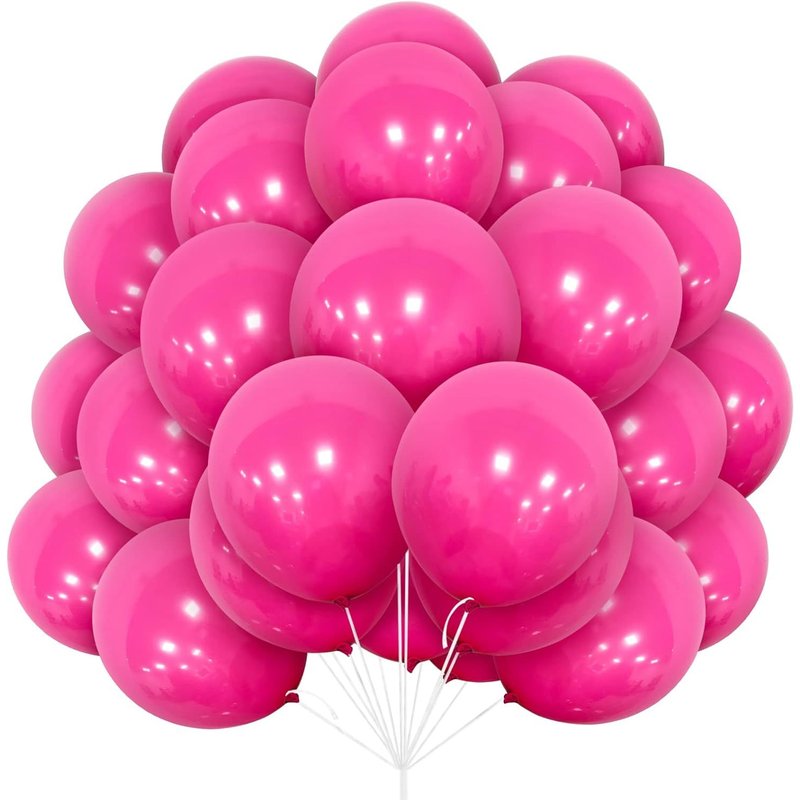 Ballons Roses,Paquet De 30 Ballons Mat Roses En Latex 12 Pouces 30,5 Cm Ballon Avec Ruban Pour Femmes Fête D'anniversaire De Filles Mariage Baptême Douche Nuptiale Fiançailles Baby Shower Décoration