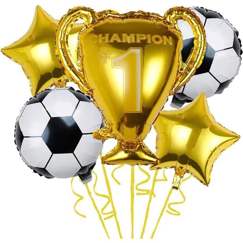 5 Ballons Football,Deco Anniversaire Enfants, DĂ©corations De La FĂȘte De Football Ballon Aluminium,DĂ©corations De FĂȘte D'anniversaire ThĂšme De Sport