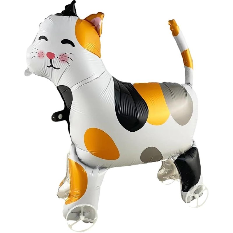 Ballon En Aluminium Chat 3d Avec Roues, GĂ©ant Ballon Animaux Debout, Chat DĂ©corations De FĂȘte D'anniversaire, Cadeau Pour Enfants Fille Et Garçon
