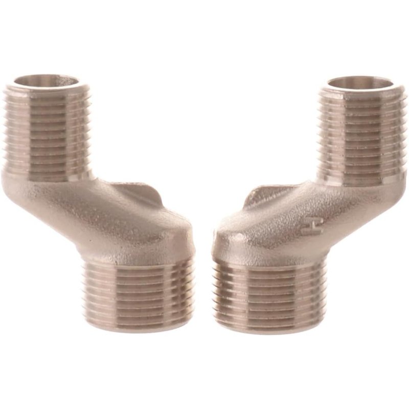 2 pièces Raccord en S décalé de 20 mm pour robinetterie murale 3/4 x 1/2 pouce-Installation précise de robinetterie murale-Taille universelle,matériel en laiton,raccords de robinets 1/2