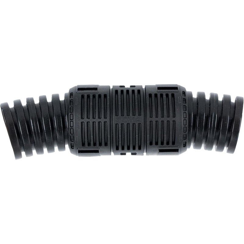 Raccord de tuyau ondulé M40-noir,4 demi-cosses (pour 2 raccords),résistant aux chocs,antistatique,sans halogène,résistant aux températures de -20 °C à +80 °C