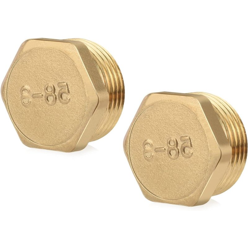 Bouchon en laiton avec filetage extérieur 3/4""-Pour tuyau d'eau de salle de bain,jardin