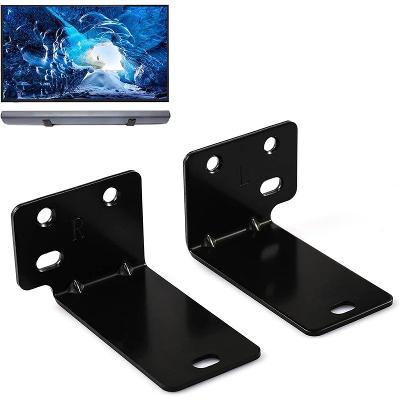 Universal Wall Mount Avec Matériel Kit Support Sound Bar Support Compatible La Plupart Des Barres De Son Système Home Cinéma Supports De Montage Mural-Noir