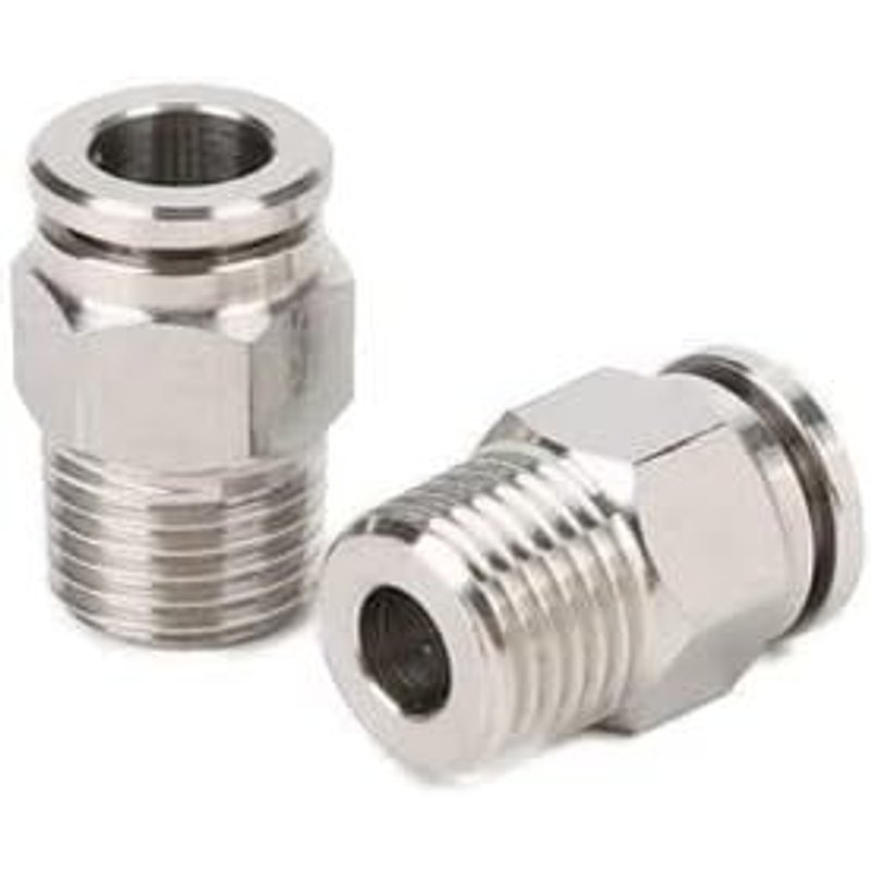 Raccord pneumatique en acier inoxydable V2A,raccord enfichable 1/4"",4 mm,6 mm,8 mm,10 mm,12 mm (1/4""-8 mm)
