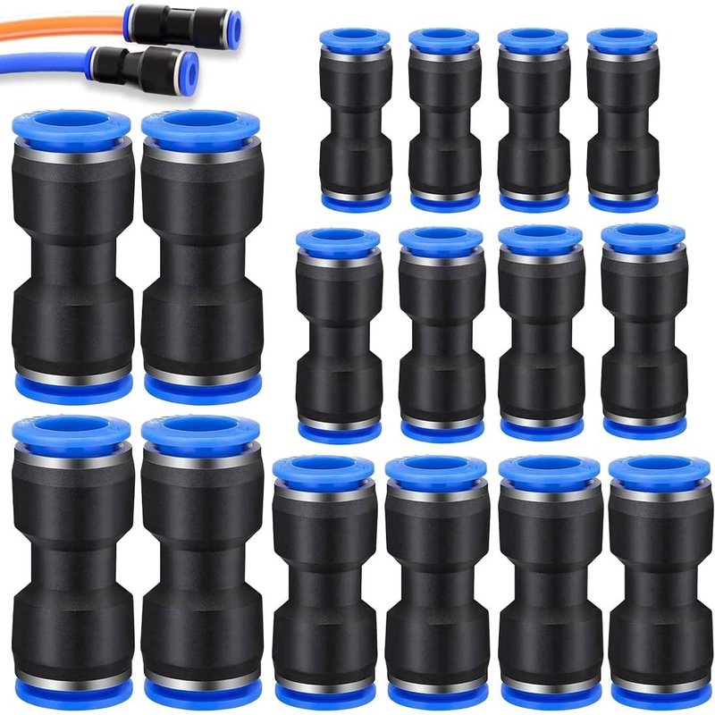 16 Pcs 6mm/8mm/10mm/12mm diamètre pneumatique réducteur Push adapter raccord réducteur rapide