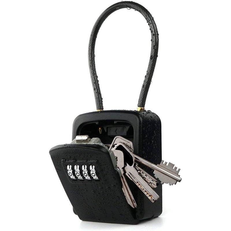 Portable 4 Digit Combination Security Lock for Indoor and Outdoor Sharing and Securing Keys for Home,Office,Garage,Airbnb etc