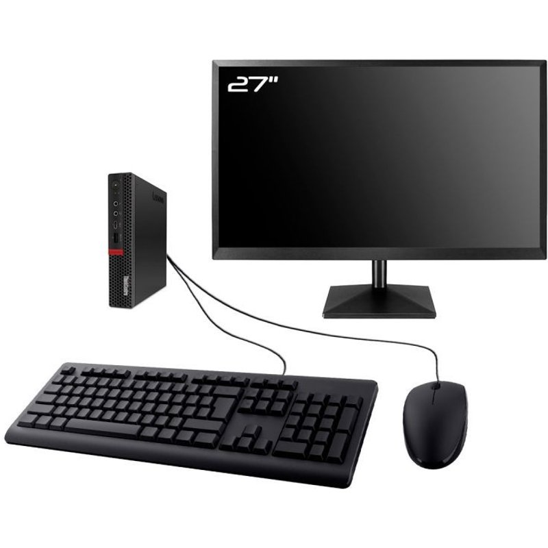 PC Lenovo M720q Tiny Ecran 27" Intel I5-8400T RAM 32Go SSD 2To W11 Wifi