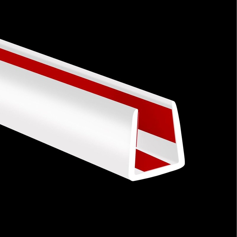 Bordure de Bord en Caoutchouc,Bande autocollante Flexible en Forme de U,10 mm de Large,Protection de Bords en U pour Bois,contreplaqué,Meubles,6 m,Blanc