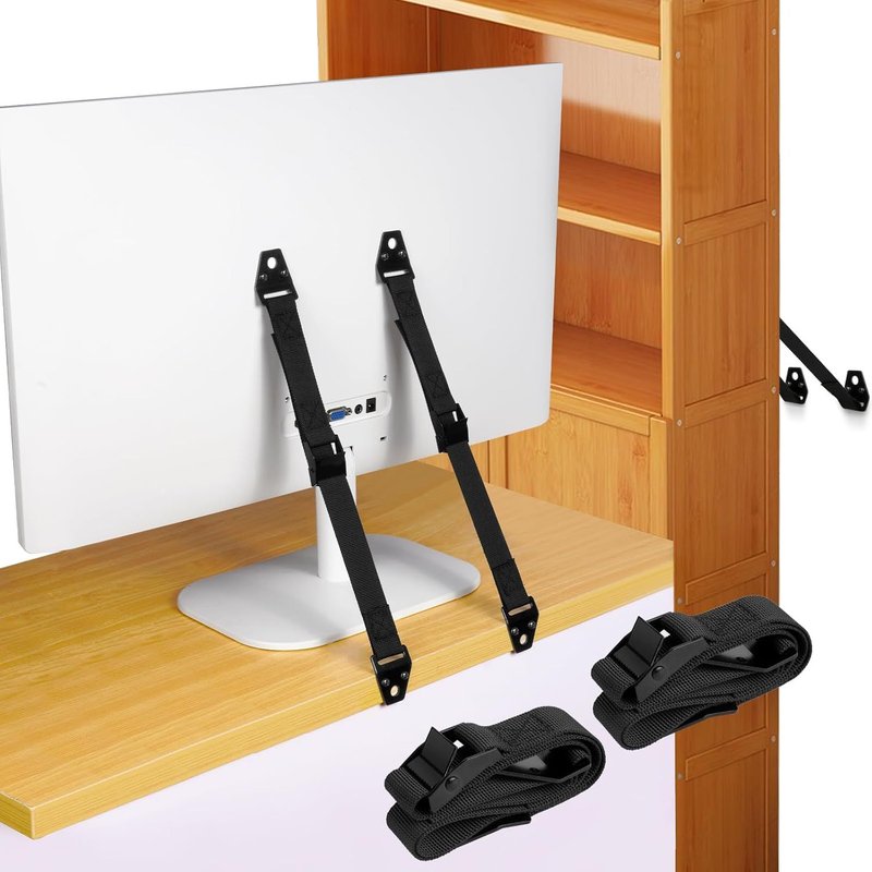 Sangles Anti-Basculement,2 Pièces Meubles Et Tv Sécurité Sangles Avec Vis,Sangle Sécurité Anti-Basculement Réglables,Protection Pour Enfants Et Animaux,Sangles De Meubles Ancrage Mural