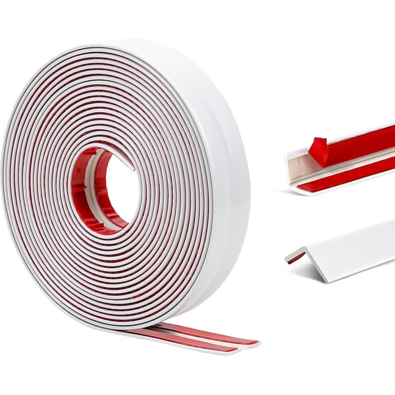 Moulure Murale Autocollante 2 Cm × 6 M-Moulure Flexible L En Pvc,Protection D'angle Et Garde D'angle,Bordure D'angle Pour Mur,Plafond,Meubles,Comptoir Et Cadre