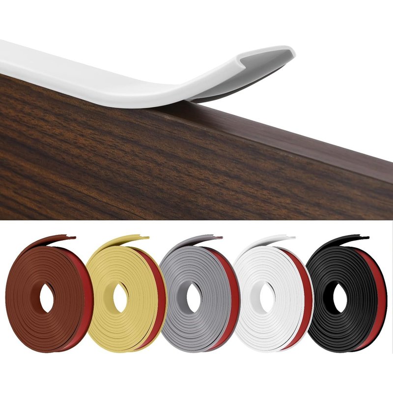 Bande de Chant en Forme de U,Coin de Table Protection Bebe Flexible en TPE,Protections Coin de Table pour Bébé avec colle autocollante pour Tables et Coins de Meubles((5 m x 28 mm,Blanc)