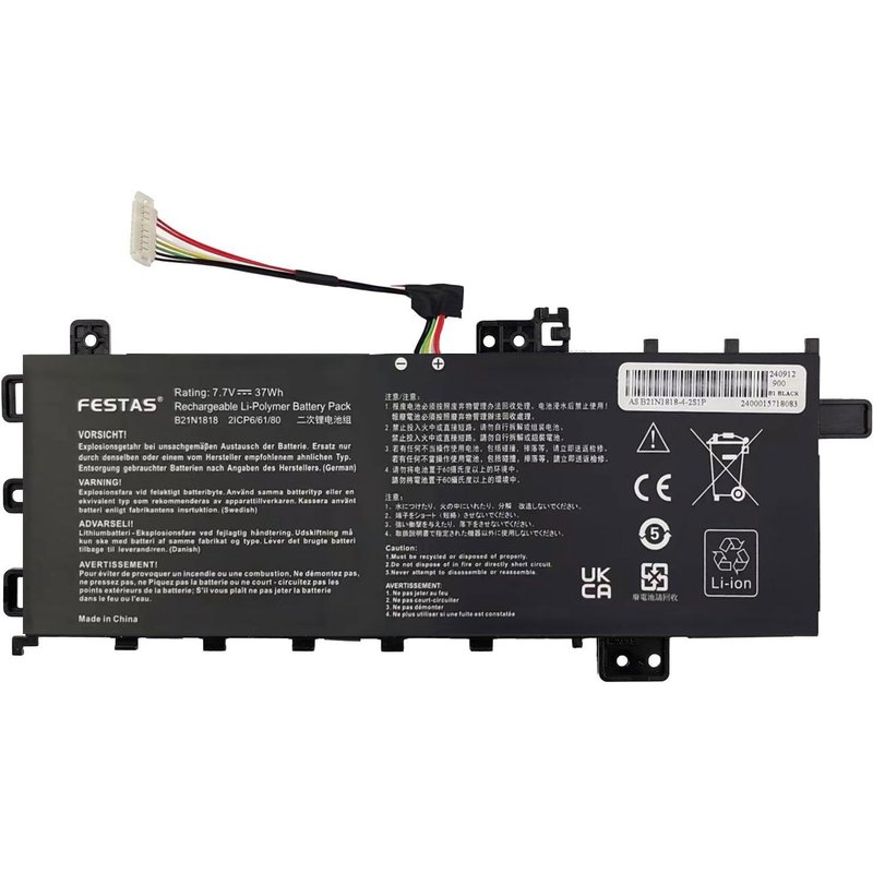 37Wh C21N1818-1 Battery Compatible with ASUS VivoBook 15 F512FA F512FB F512FJ F512FL F512DA F512JA F512UA X512DA X512JA X512FA X512FB X512FJ X512FJ X512 FL X51 2JF X512JP X512DK S512DK S512FA