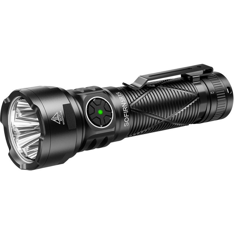 Lampe Torche Led Sr15 Lampe De Poche 4500 Lumens,Portée De 510 M,Edc Lampe Torche Rechargeable D'Extérieur Ultra-Lumineuse Pour Le Camping,La Randonnée Et Les Urgences
