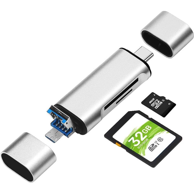 Lecteur De Cartes Sd Et Micro Sd Usb C Chargeur Adaptateur Pour Iphone 16 15 Compatible Avec Samsung Pour Apple Appareil Photo Port De Recharge Compact Mémoire Clé Card Reader Pour Ipad Macbook