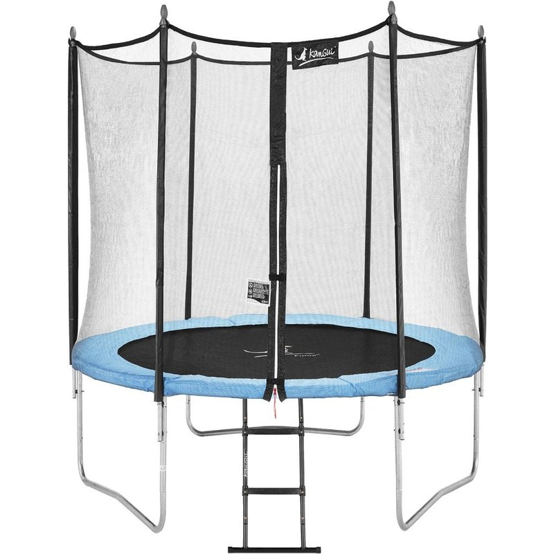 Kangui - Trampoline De Jardin 250 Cm + Filet De Sécurité + Échelle Normes Eu Montage Facile