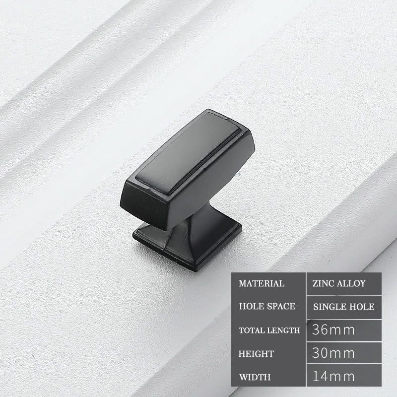 A02196 - Placard Noir En Alliage De Zinc, Style Américain, Panneau De Cuisine, Tirettes De Porte, Boutons De Chaîne, Quincaillerie De Meubles De Mode