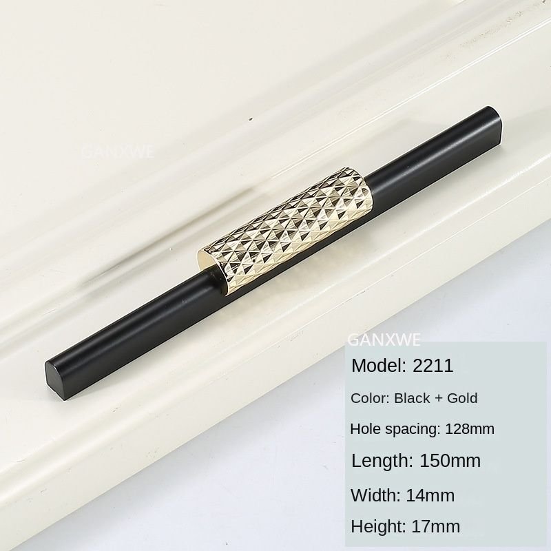 2211-128 Mm-Blackgold - Poignée De Meuble En Alliage De Zinc , Panneau Chi De Cuisine, Poignée De Meuble Américaine, Bouton De Porte Foy