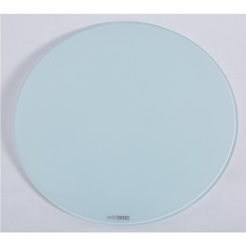 Plaque De Protection Ronde En Verre Trempé Ø 50 Cm - Disponible En Noir, Blanc Et Transparent - Plaque Pare-Étincelles Robuste Pour Poêles À Bois Et Cheminées (Blanc)