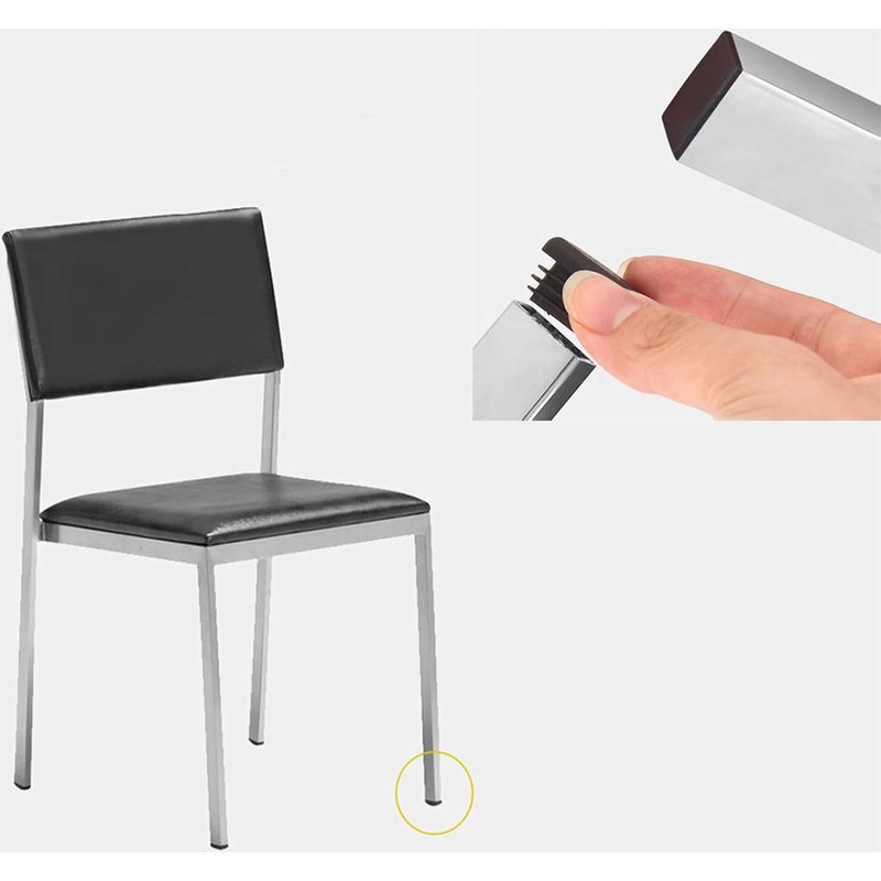 Pack Of 20 Lamellar Plugs For Square Tubes 15 X 15 Mm Plastic End Caps For Trampoline Furniture Legs (Black)