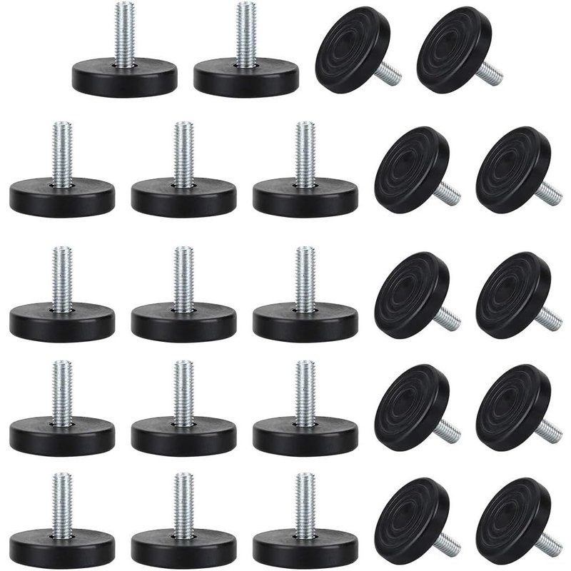 24 x Adjustable Furniture Leveling Feet M8 x 25 x 40 mm Furniture Legs, Floor Protectors for Home Furniture, Chairs, Tables, Cabinet Legs