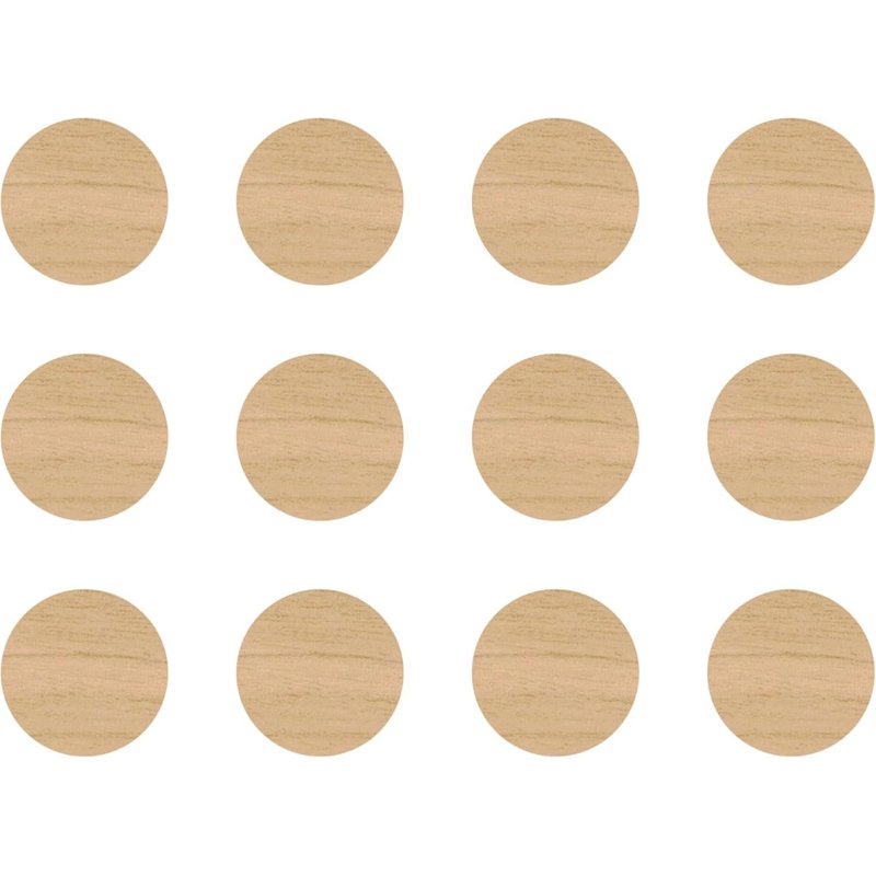 12 x Self-Adhesive Screw Covers Diameter 40 mm Protection Hole Cover Furniture Table Chair Home Birch