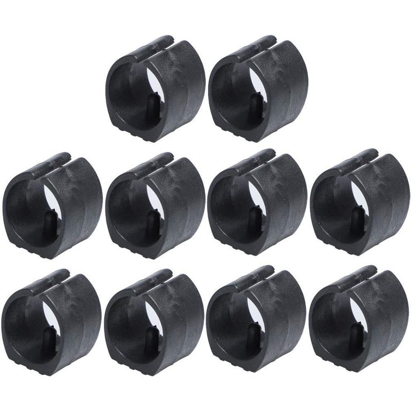 sourcing map 10 x Round Tube Chair Foot Pads Round Tube Foot Table Chair Furniture Plastic U Shape Round 20mm Dia