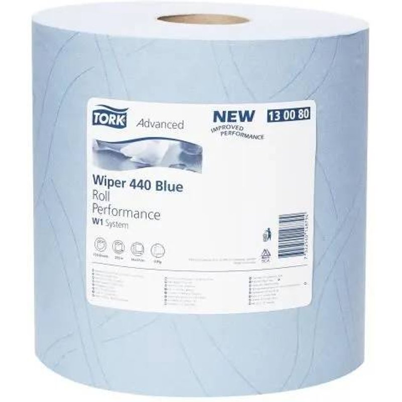 Tork Advanced Wiper 440 Lingettes nettoyantes jetable fibres de pâte vierge bleu pack de 750 pour P-N: 652008, 652100, 652108