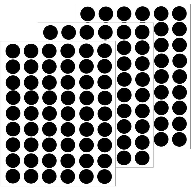 21mm Self Adhesive Hole Cover Caps Stick on Furniture Screw Hole Cover, Black x162