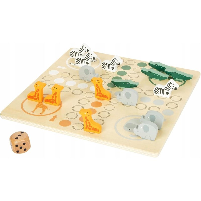 Small Foot Ludo ""Safari"", En Bois Certifié Fsc 100%, Jeu De Société Pour Toute La Famille À Partir De 4 Ans, 11697
