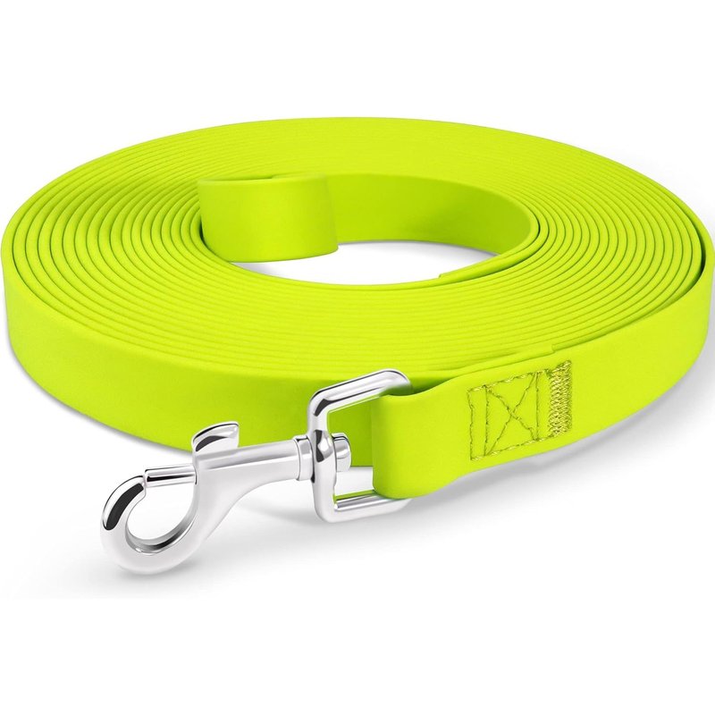 Longe Pour Chien, 5m 10m 15m 20m Laisse Chien Étanches, Laisses De Dressage Avec Poignée Pour Petit À Gros Chiens, Jaune Fluo 5m