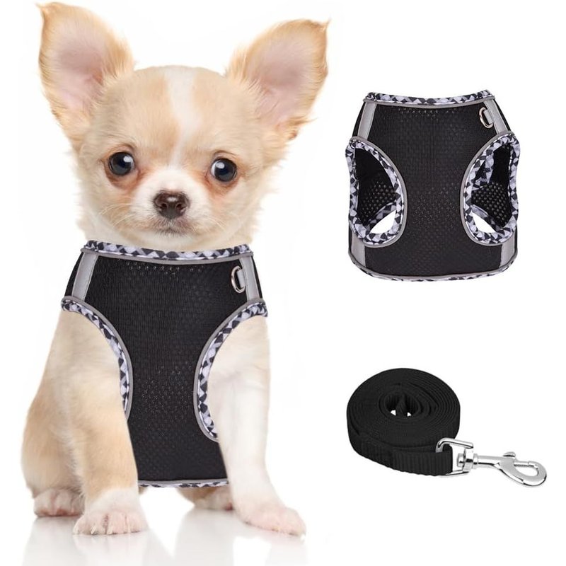 Harnais Pour Chiens De Petite Taille Et De Taille Moyenne, Harnais Et Laisse Pour Chiots, Harnais En Maille Réfléchissante Et Respirante, Gilet Doux Et Rembourré Pour Chiens