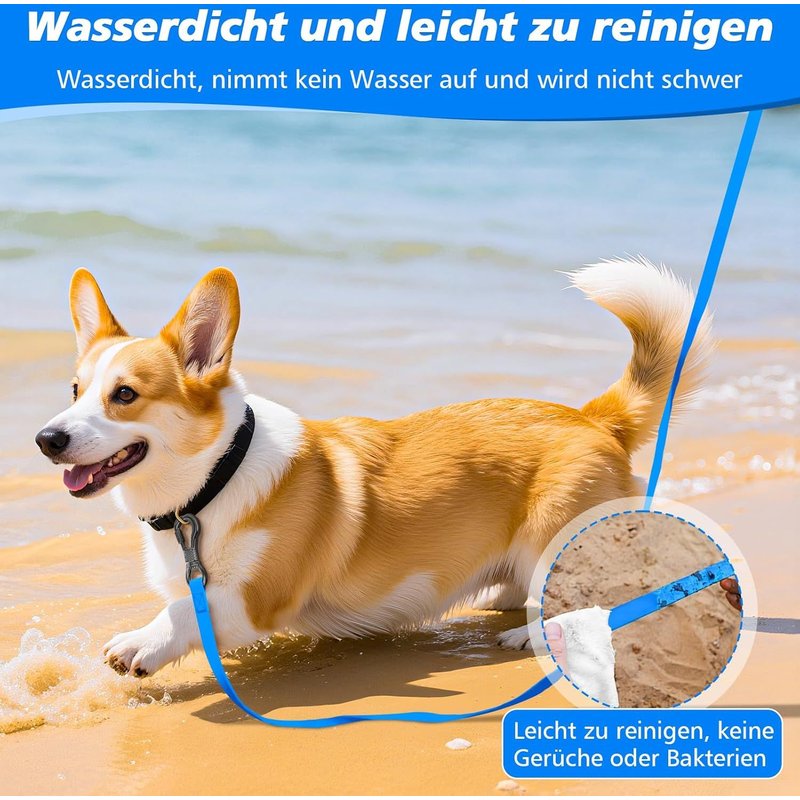 Longe Pour Chien, 3m 5m 10m 15m 20m 25m 30m Laisse De Dressage Étanches Pour Chiens, Laisse Pour Chien Avec Mousqueton Verrouillable, Longe Robuste Pour Petits, Moyens Et Grands Chiens, Bleu