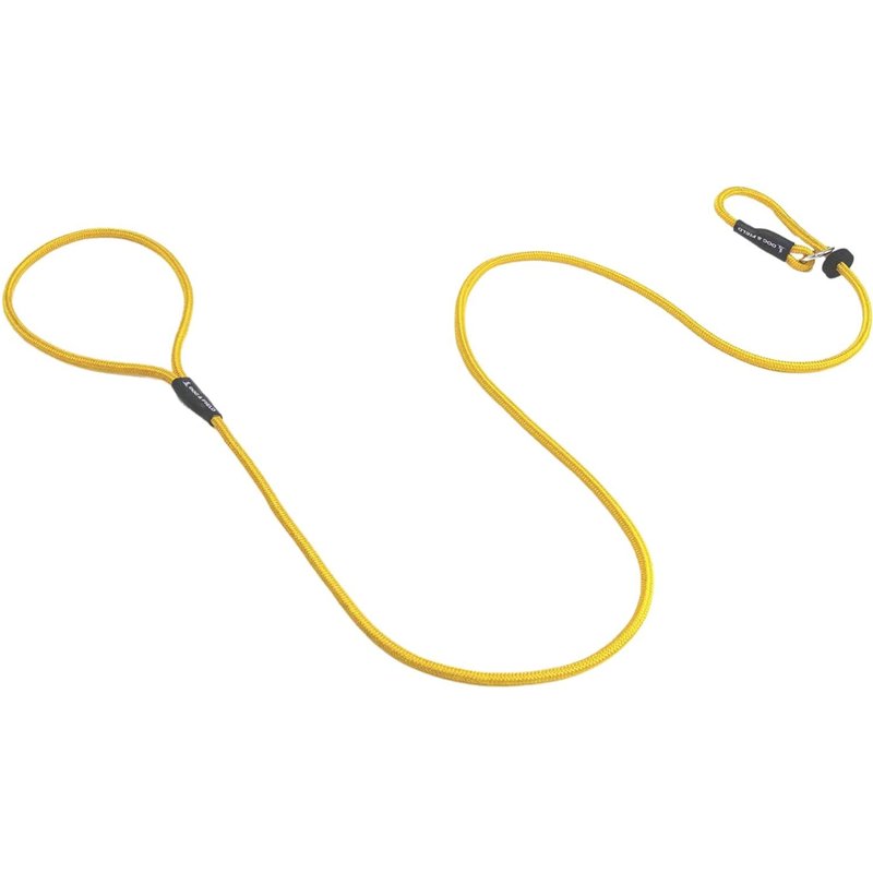 Signature Laisse Légère Pour Chien Avec Bouchon Coulissant En Caoutchouc Pour Le Dressage - Pas Besoin De Collier Ou De Harnais - Jaune - 1,25 M