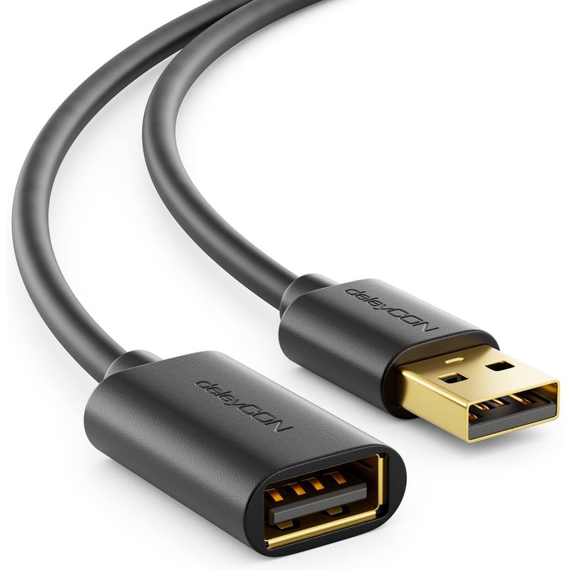 1M Câble Usb 2.0 High Speed Rallonge Usb A Mâle Vers Usb A Femelle - Noir