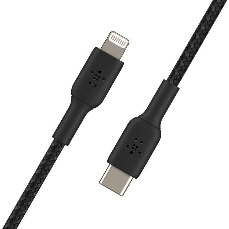 Câble Usb-C Vers Lightning À Gaine Tressée (Câble De Recharge Rapide Pour Iphone 14 Et Modèles Antérieurs; Câble Boost Charge Usb-C Certifié Mfi ; 1 M, Noir)