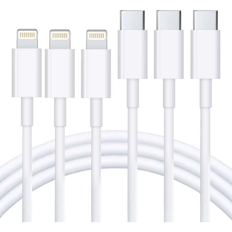 Lot De 3 Câbles Usb-C Vers Lightning De 0,9 M, Certifié Mfi, Câble De Chargement Power Delivery Pour Iphone 13/12/12 Pro Max/12 Mini/11/11Pro/Xs/Max/Xr/X/8/8Plus/Ipad, Blanc
