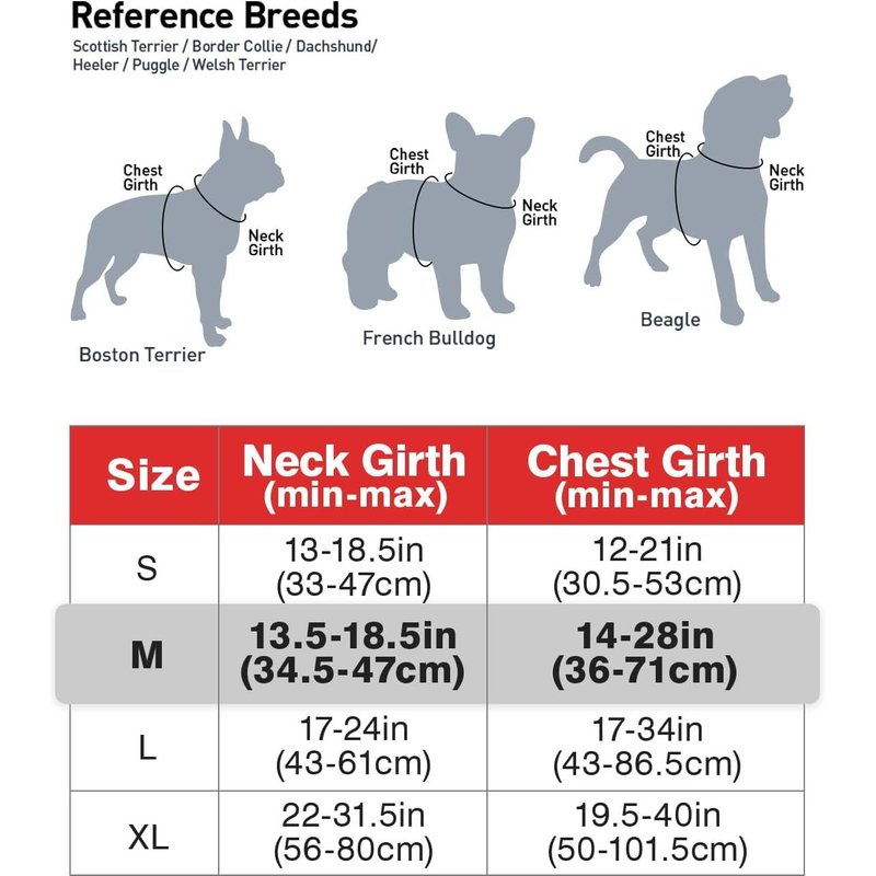 Harnais Chien, Réfléchissant Respirante Harnais Anti Traction Pour Chien Avec Attache Devant Et Poignée Contrôle Sécurité Pour Moyen, Rouge, M