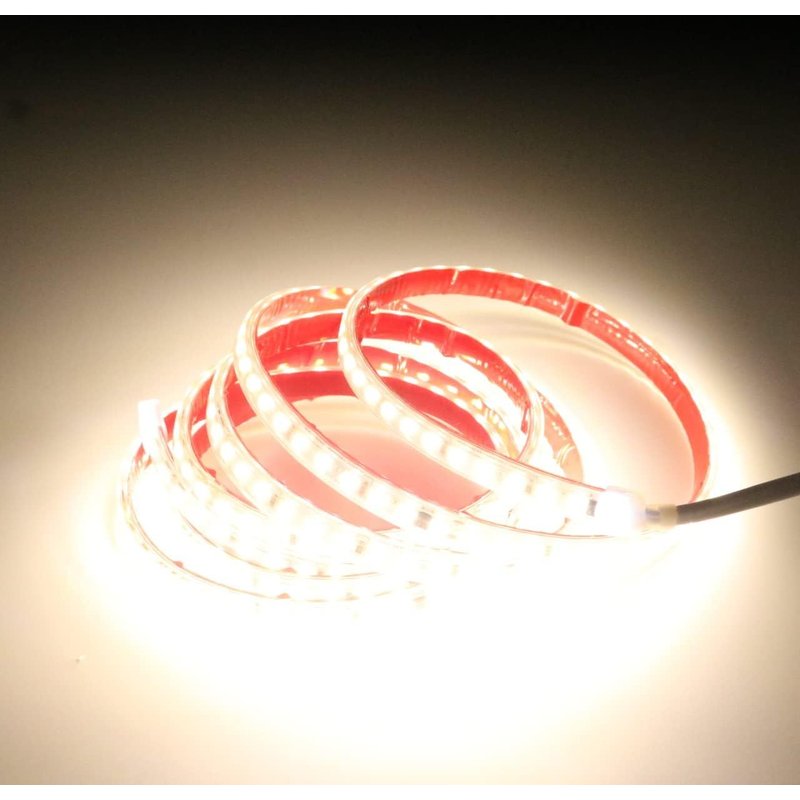 2 m 220 V Adhesive LED Strip with Switch White 4000 K,IP67 Waterproof 2 Metres 220 Volt 2835 120 LED/M Light (White,2)