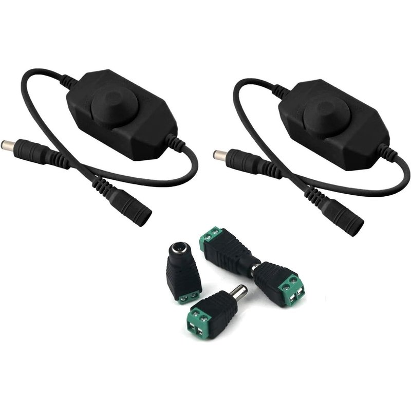 2 Pcs 12V/24V 6A LED Variateur Controleur Ajuster Luminosite Pour Simple Couleur Clair,Noir