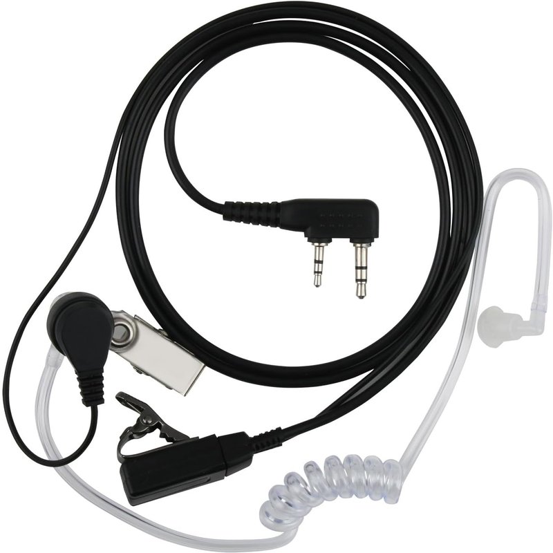 Oreillette Talkie Walkie 2 Broches Casque Écouteur Compatible avec La Radio Bidirectionnelle Kenwood UV5R 888S RT24 RT27 HESENATE HT999 (150CM)